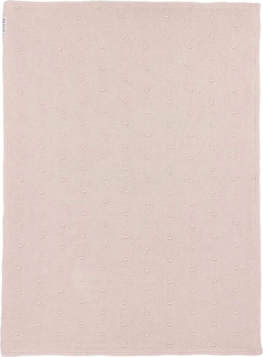 Meyco Baby Mini Knots Wiegdeken 75x100cm - Soft Pink - 2.0 TOG