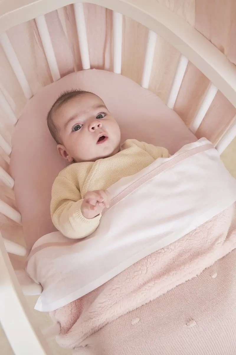 Meyco Baby Mini Knots Wiegdeken 75x100cm - Soft Pink - 2.0 TOG