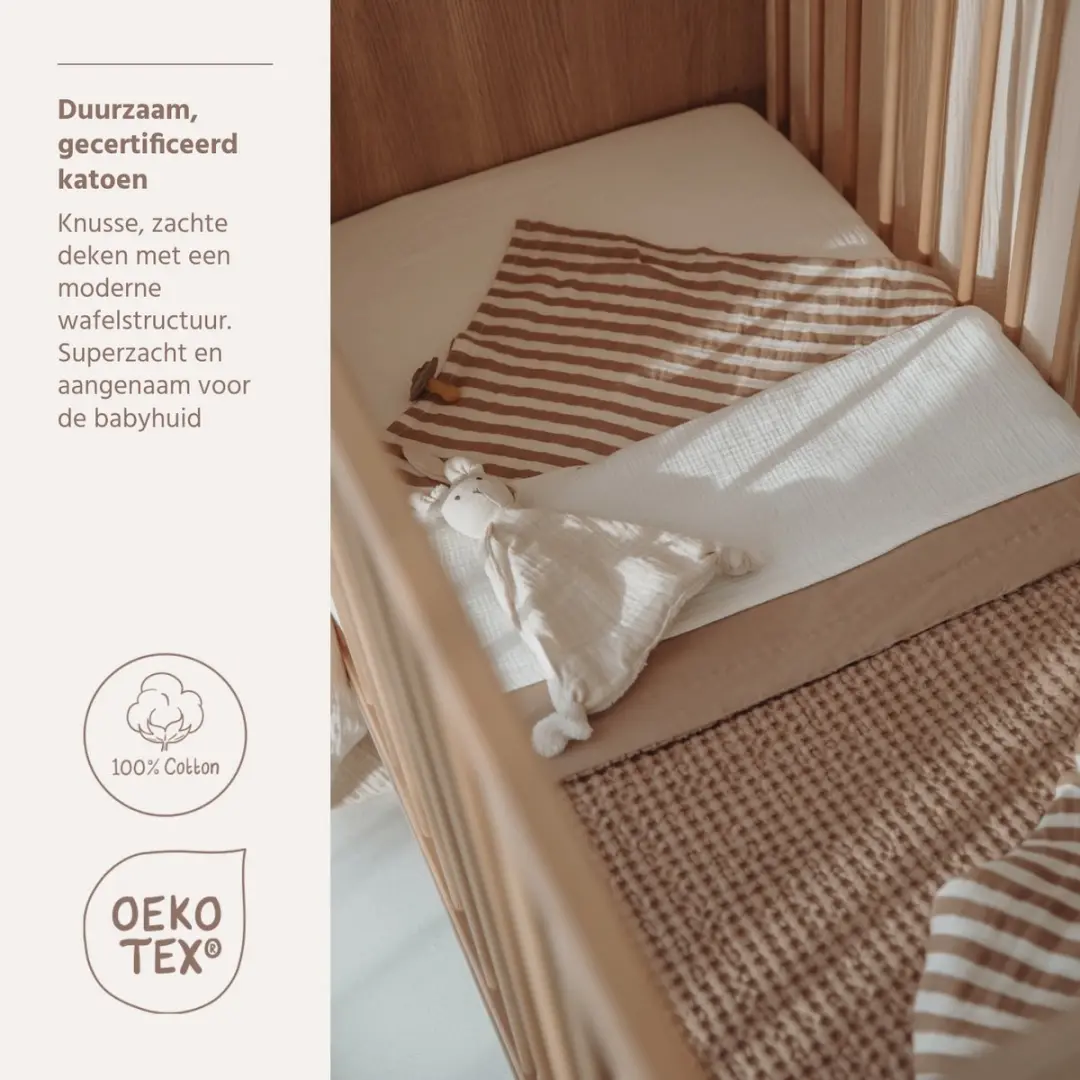 Meyco Baby Wiegdeken Taupe 75x100cm - 1.0 TOG