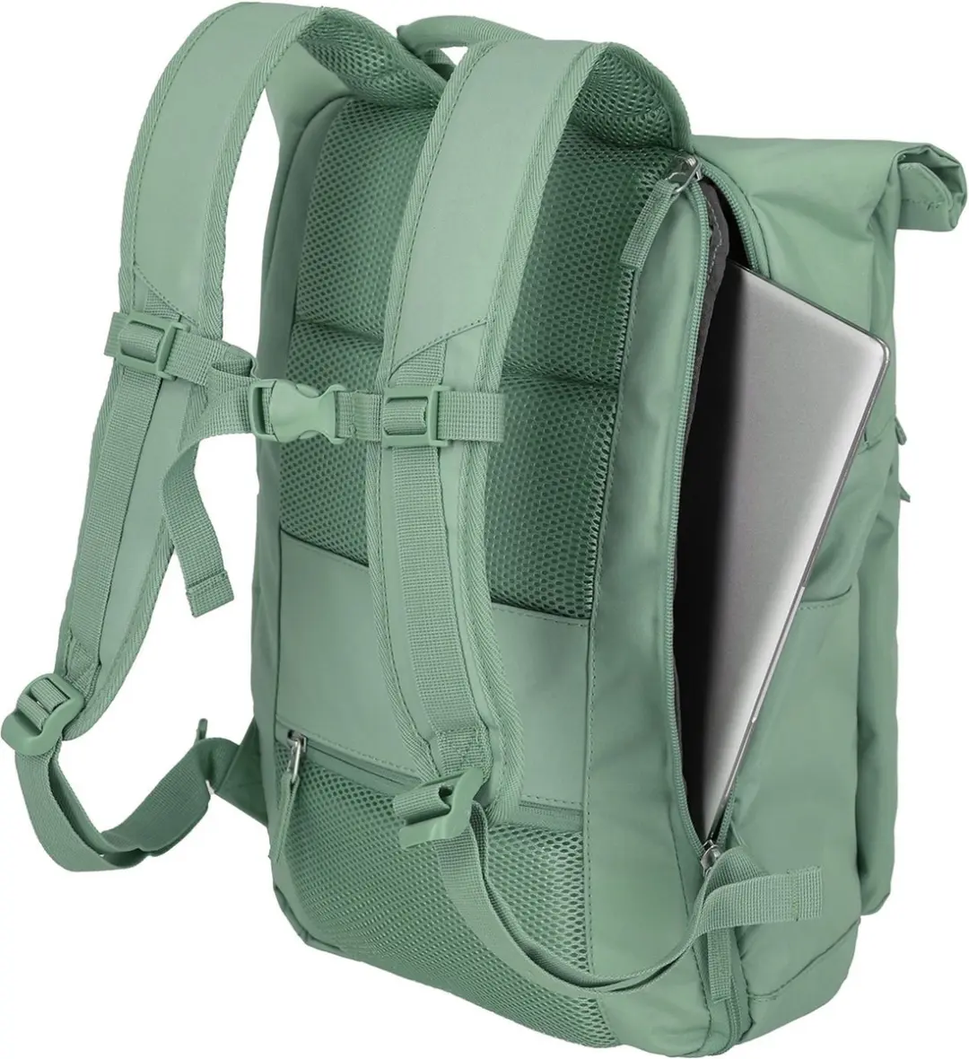 Travelite Basics Rollup Backpack 096310-81 - 16 inch - Lichtgroen - afbeelding 6 van 6
