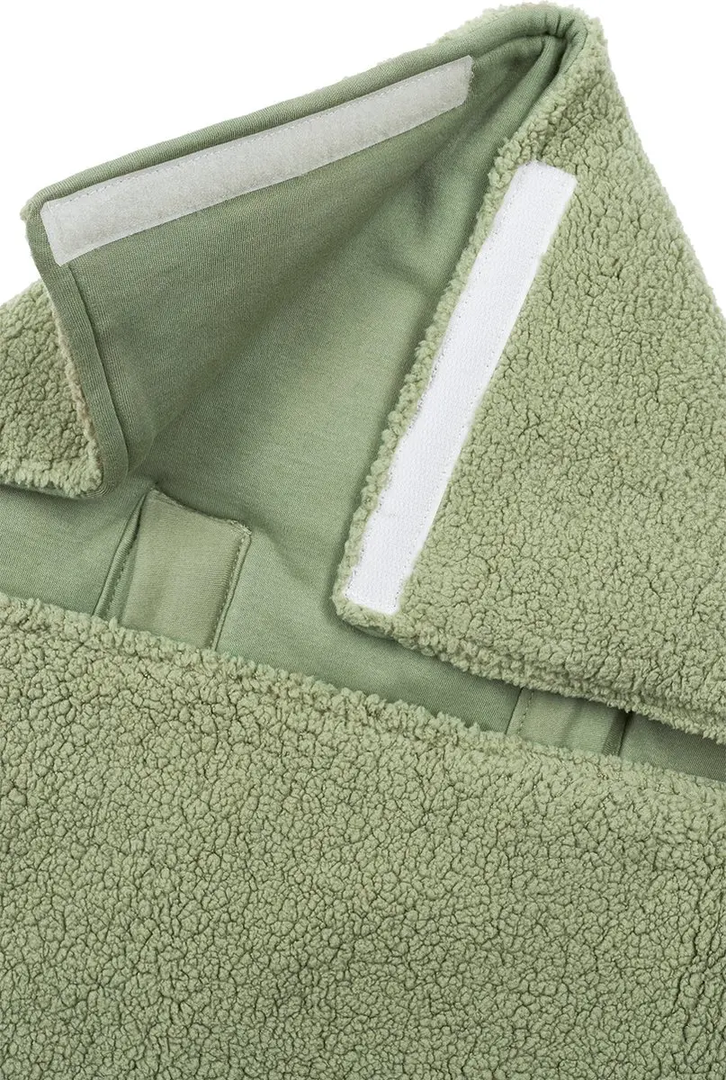 Meyco Baby Teddy Voetenzak - Olive Green 40x82cm