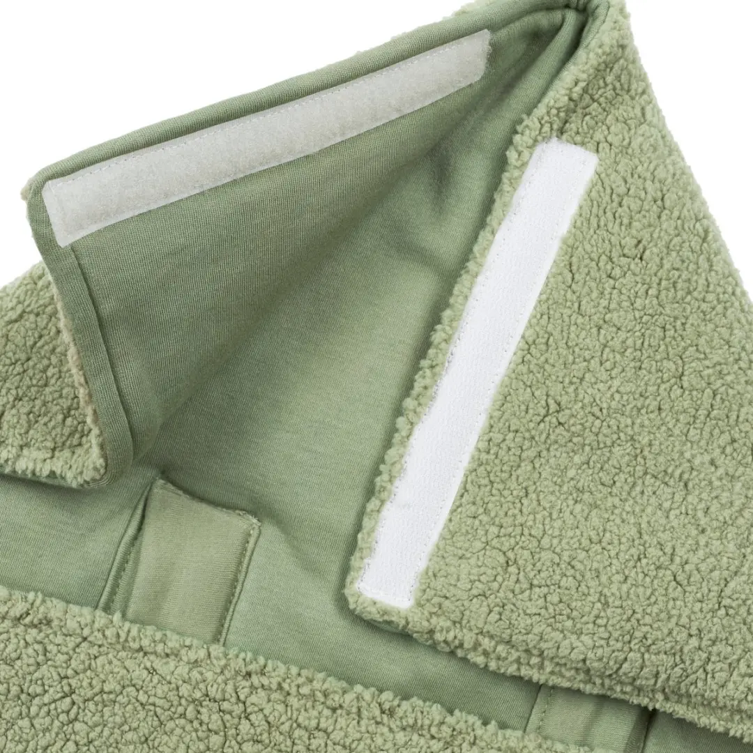 Meyco Baby Teddy Voetenzak - Olive Green 40x82cm