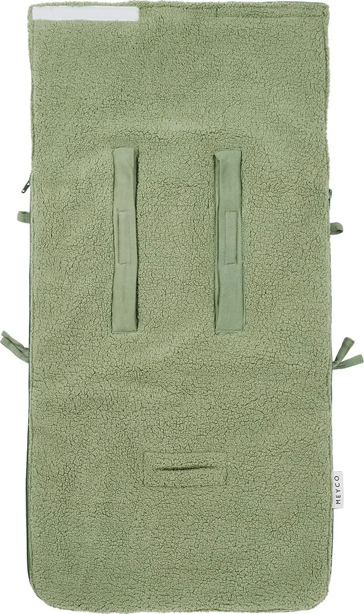 Meyco Baby Teddy Voetenzak - Olive Green 40x82cm