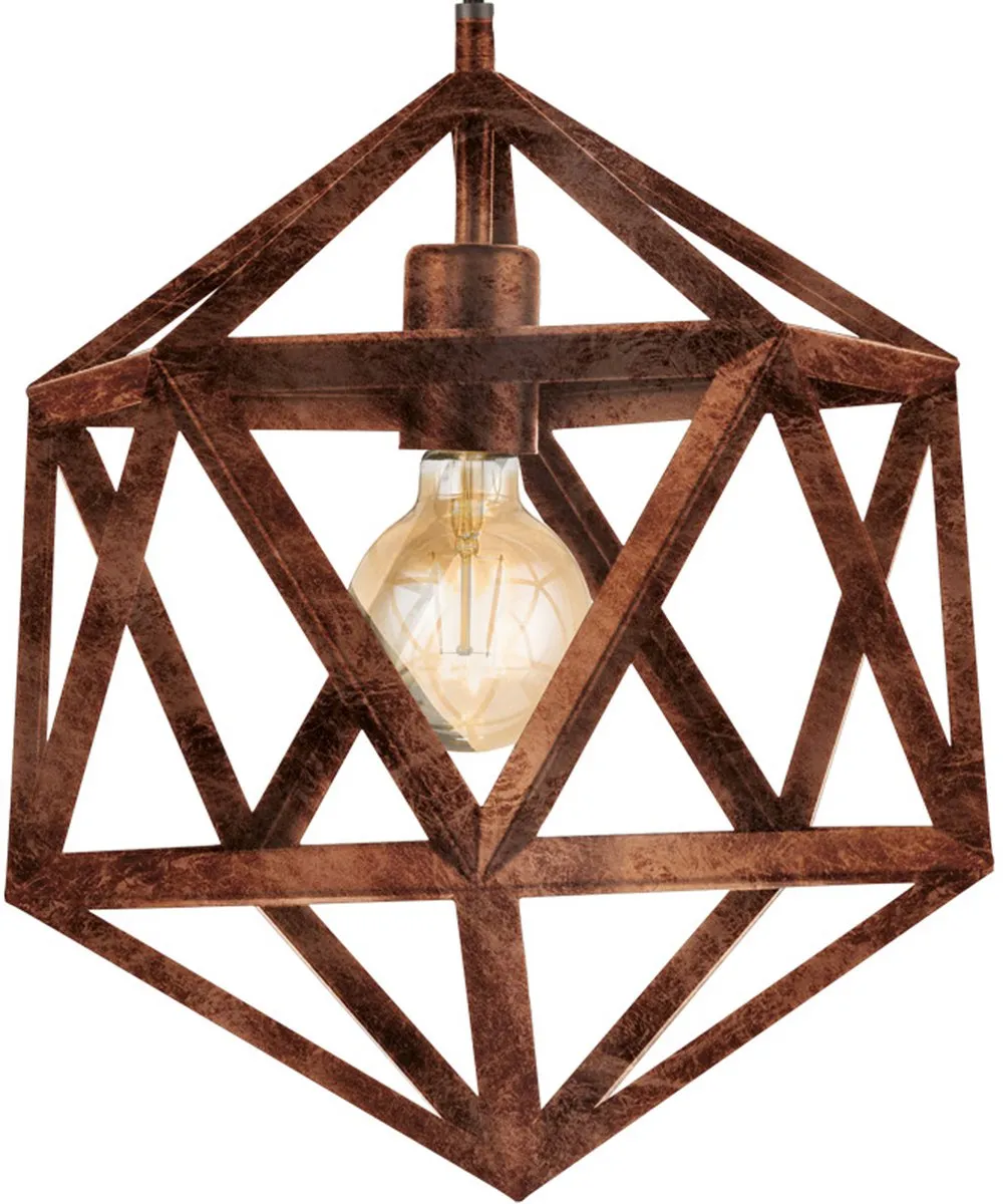 Eglo Vintage Embleton Hanglamp - Ø31cm - Koper