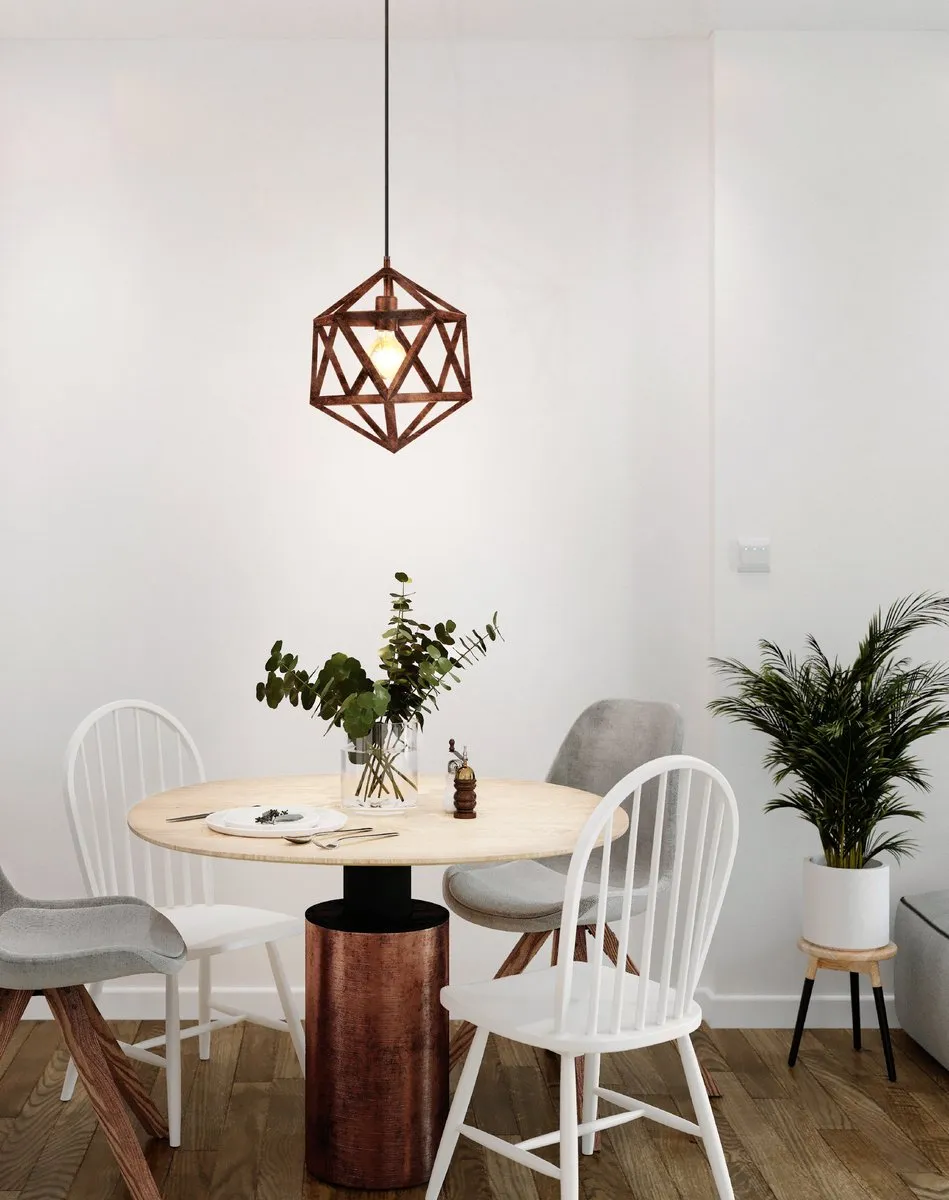 Eglo Vintage Embleton Hanglamp - Ø31cm - Koper