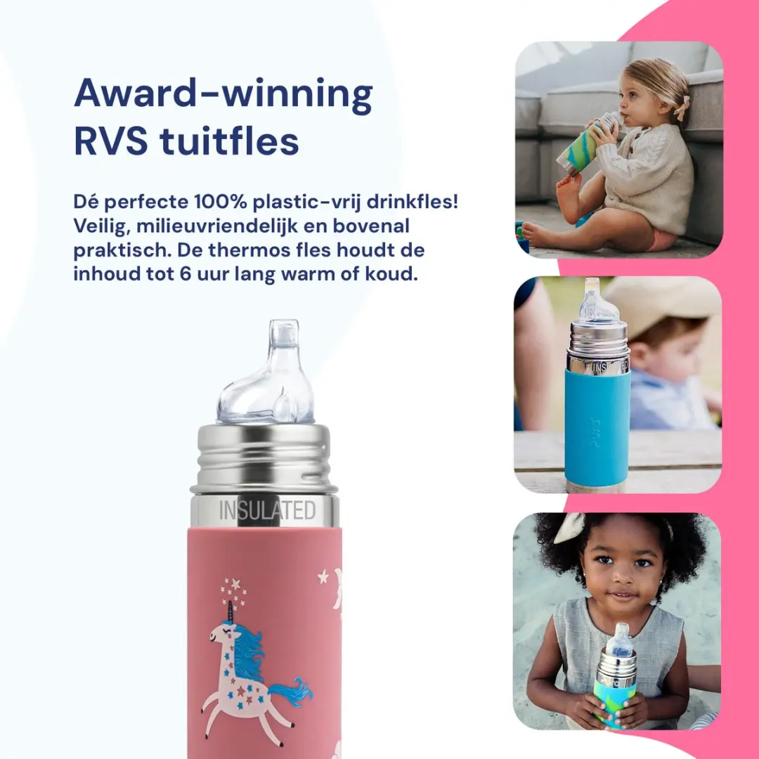 Pura Thermos Tuitfles 260ml - Roze Unicorn