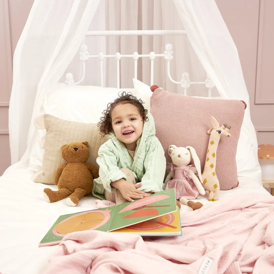 Meyco Baby Uni Hydrofiele Badjas Soft Green - 98/104