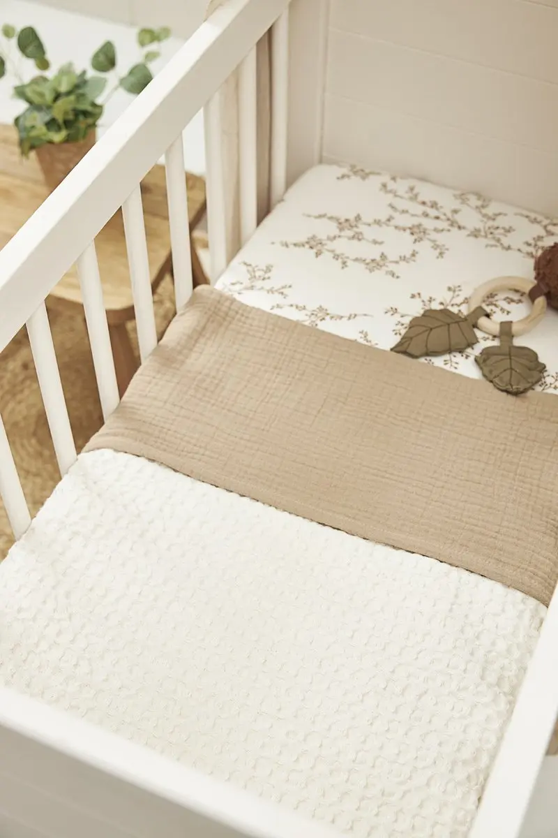 Meyco Baby Wafel Wiegdeken Nature 75x100cm - 1.0 TOG