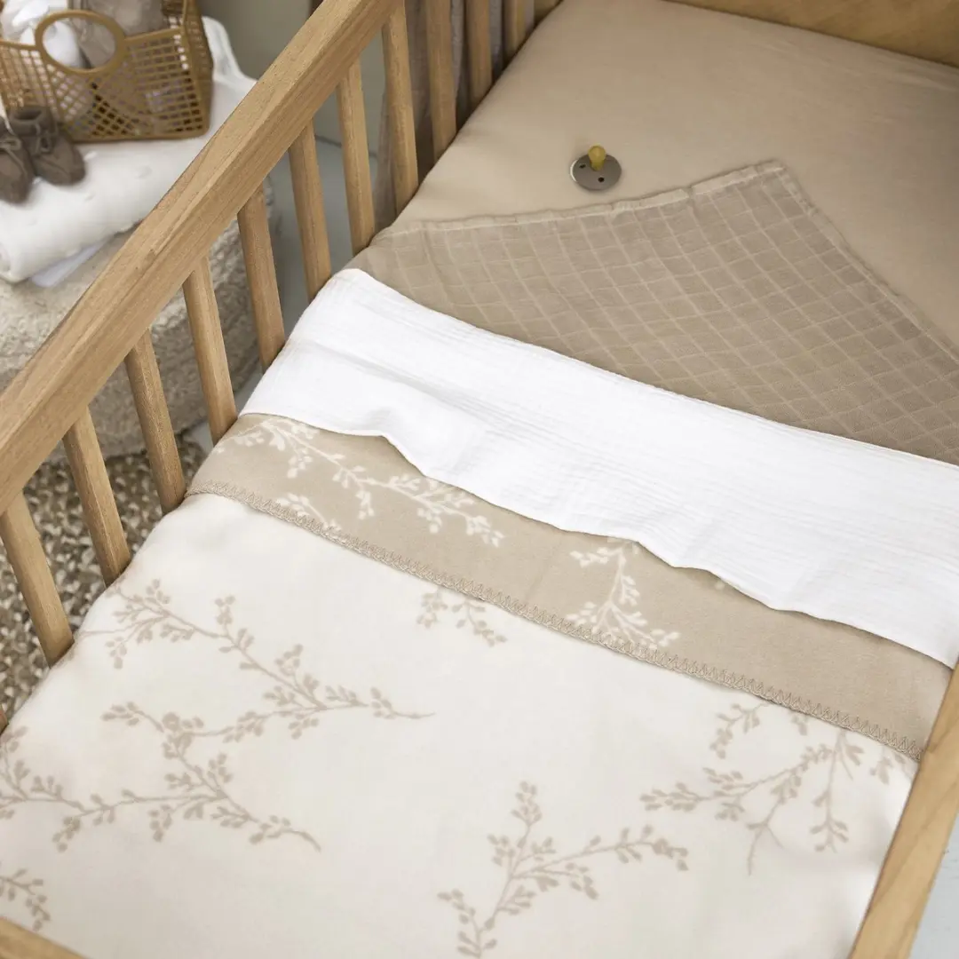 Meyco Baby Wiegdeken Geweven Sand 75x100cm - 1.0 TOG - afbeelding 6 van 6