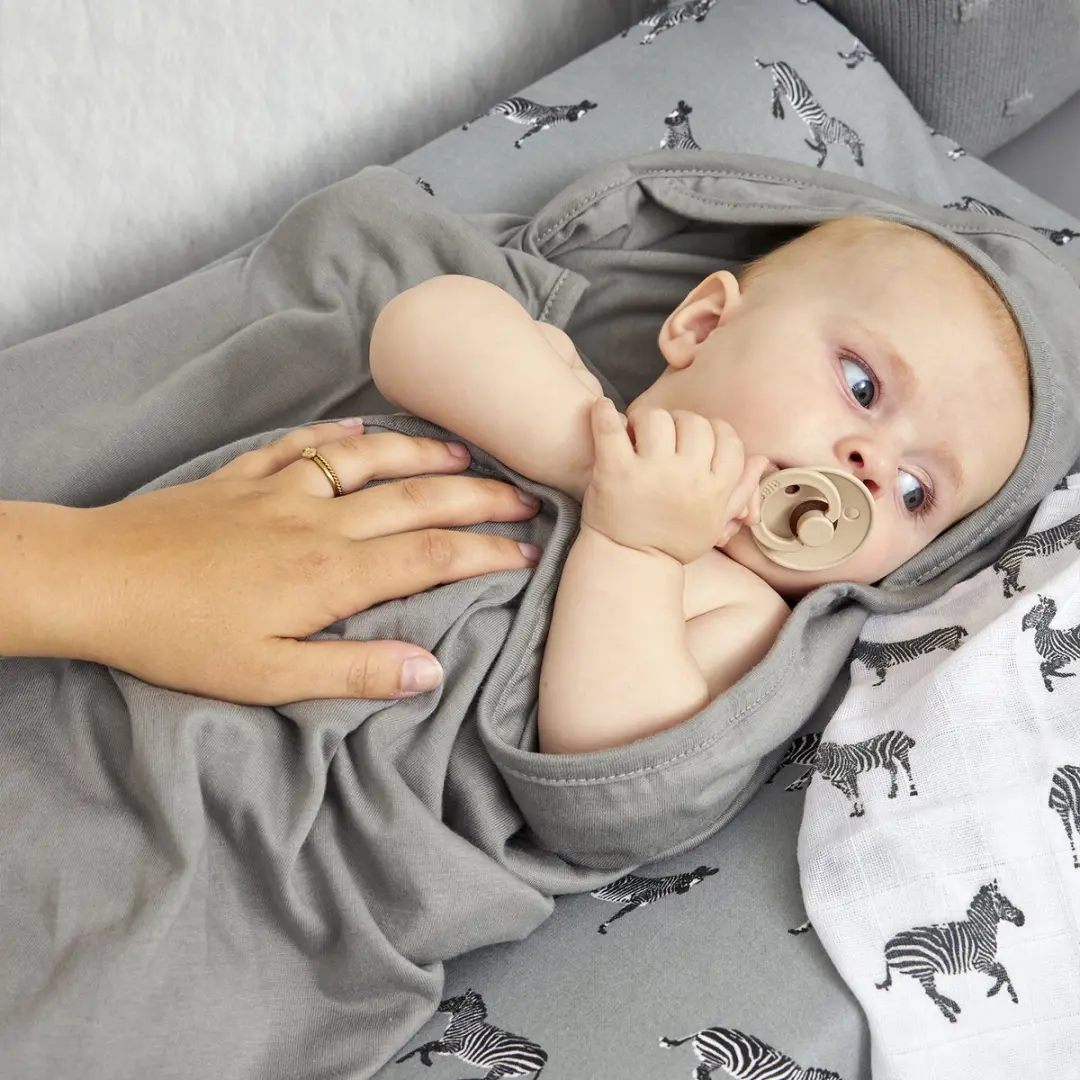 Meyco Baby Cheetah Badcape - 2 Stuks - 80x80cm - Grijs