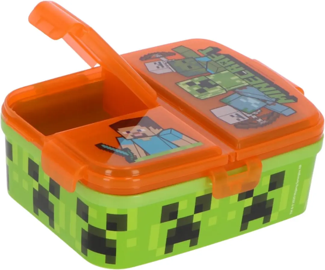 Minecraft Lunchset - Drinkfles, Lunchbox & Snackbox Meerkleurig