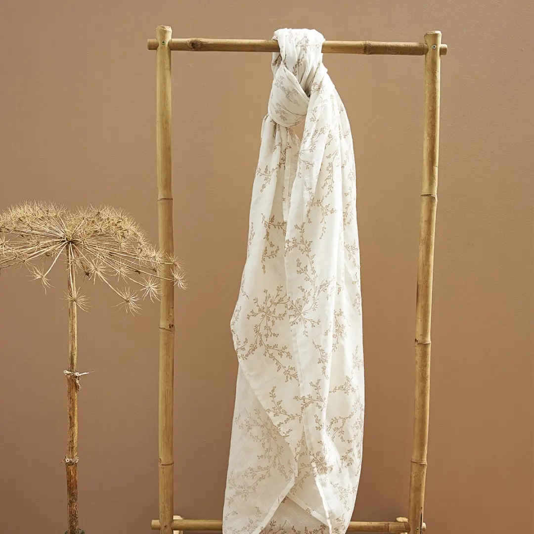 Meyco Baby Branches Swaddle 2 Stuks - 120x120cm - Sand