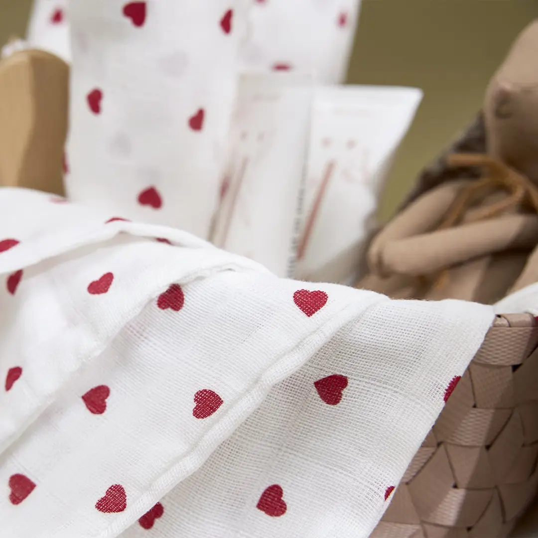 Meyco Baby Sweet Heart Starterset - 9 Stuks - Sweet Heart Red