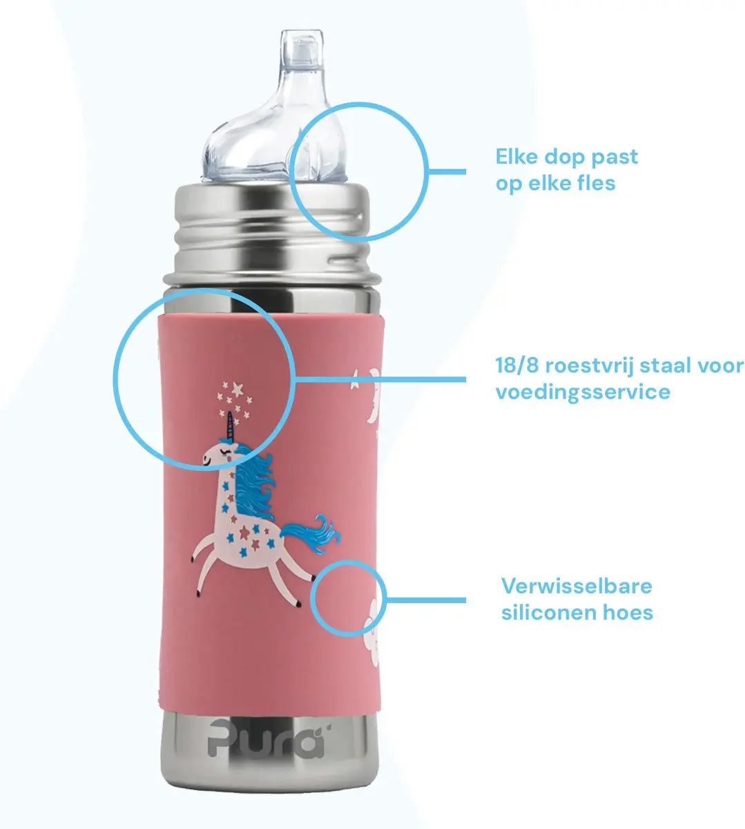 Pura Tuitfles 325ml - Roze Unicorn