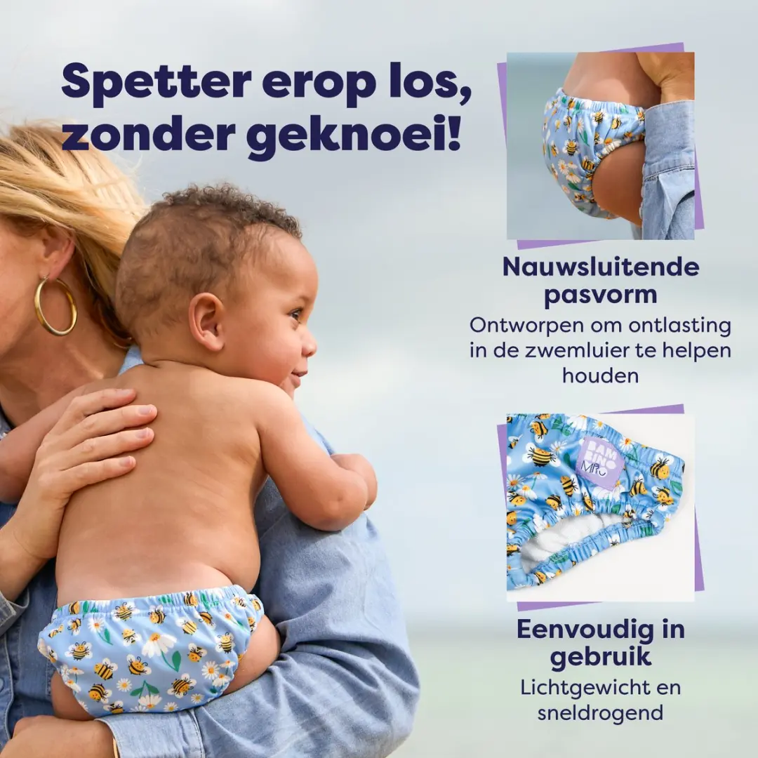 Bambino Mio Herbruikbare Zwemluier Bijenmotief - Maat 1