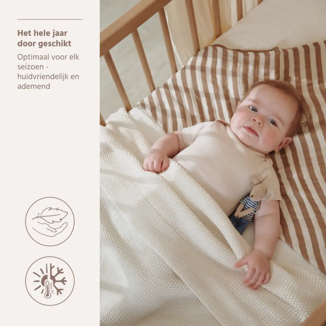 Meyco Baby Mini Relief Deken Natural 100x150cm 1.0 TOG