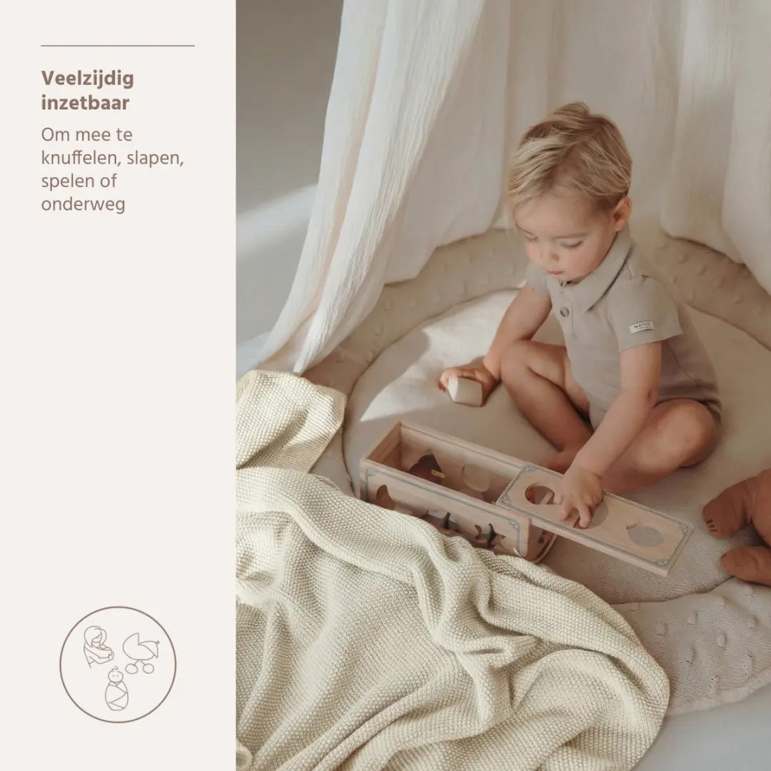 Meyco Baby Mini Relief Deken Natural 100x150cm 1.0 TOG - afbeelding 6 van 6