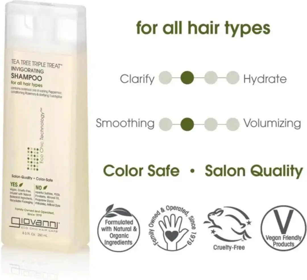 Giovanni Cosmetics Tea Tree Shampoo & Conditioner Set 250ml