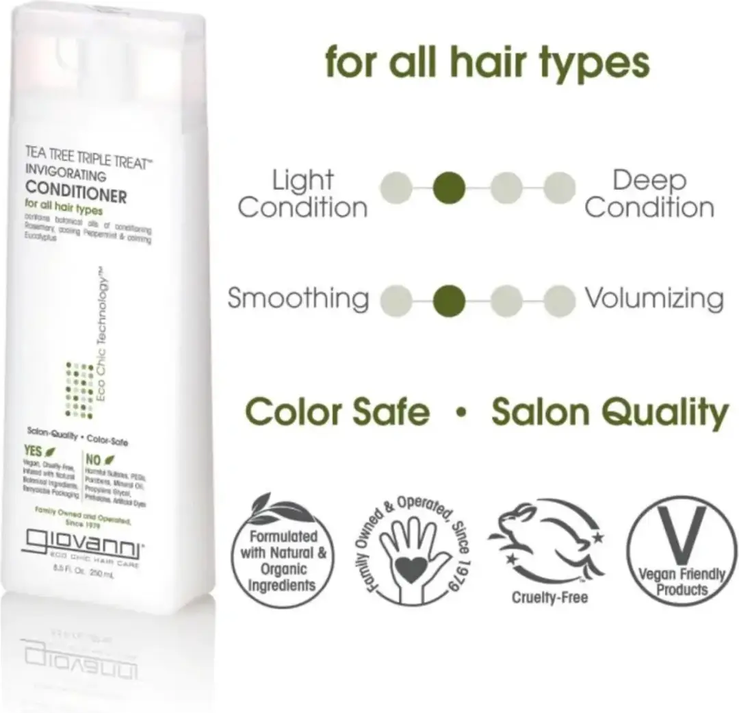 Giovanni Cosmetics Tea Tree Shampoo & Conditioner Set 250ml