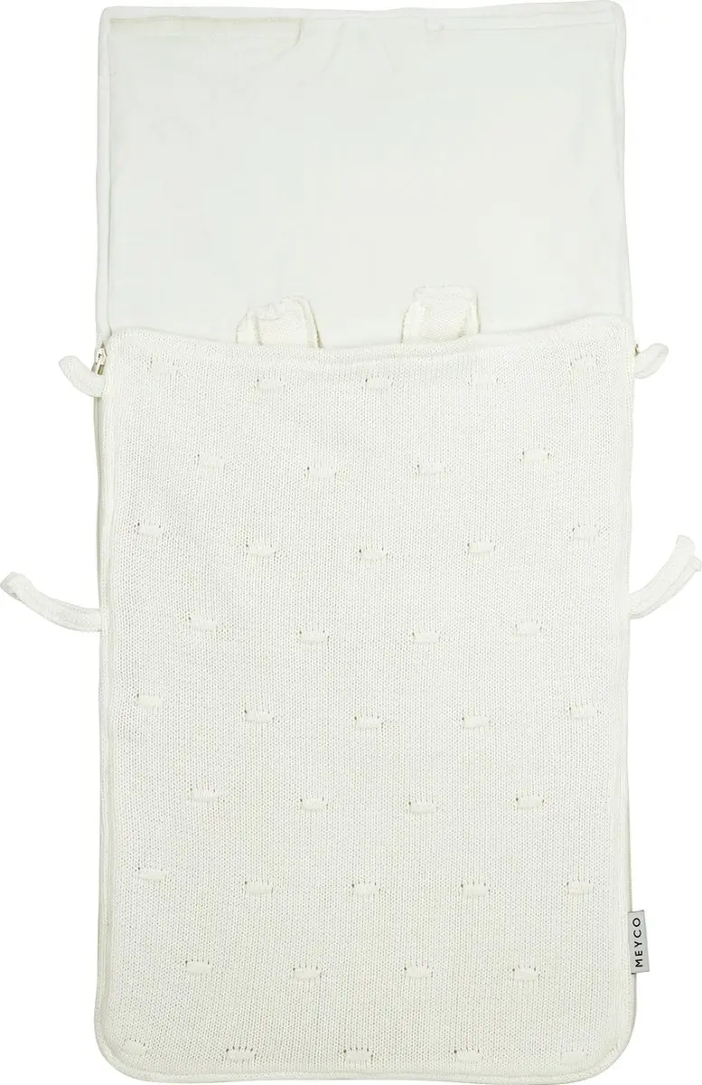 Meyco Baby Knots Voetenzak Offwhite 40x82cm