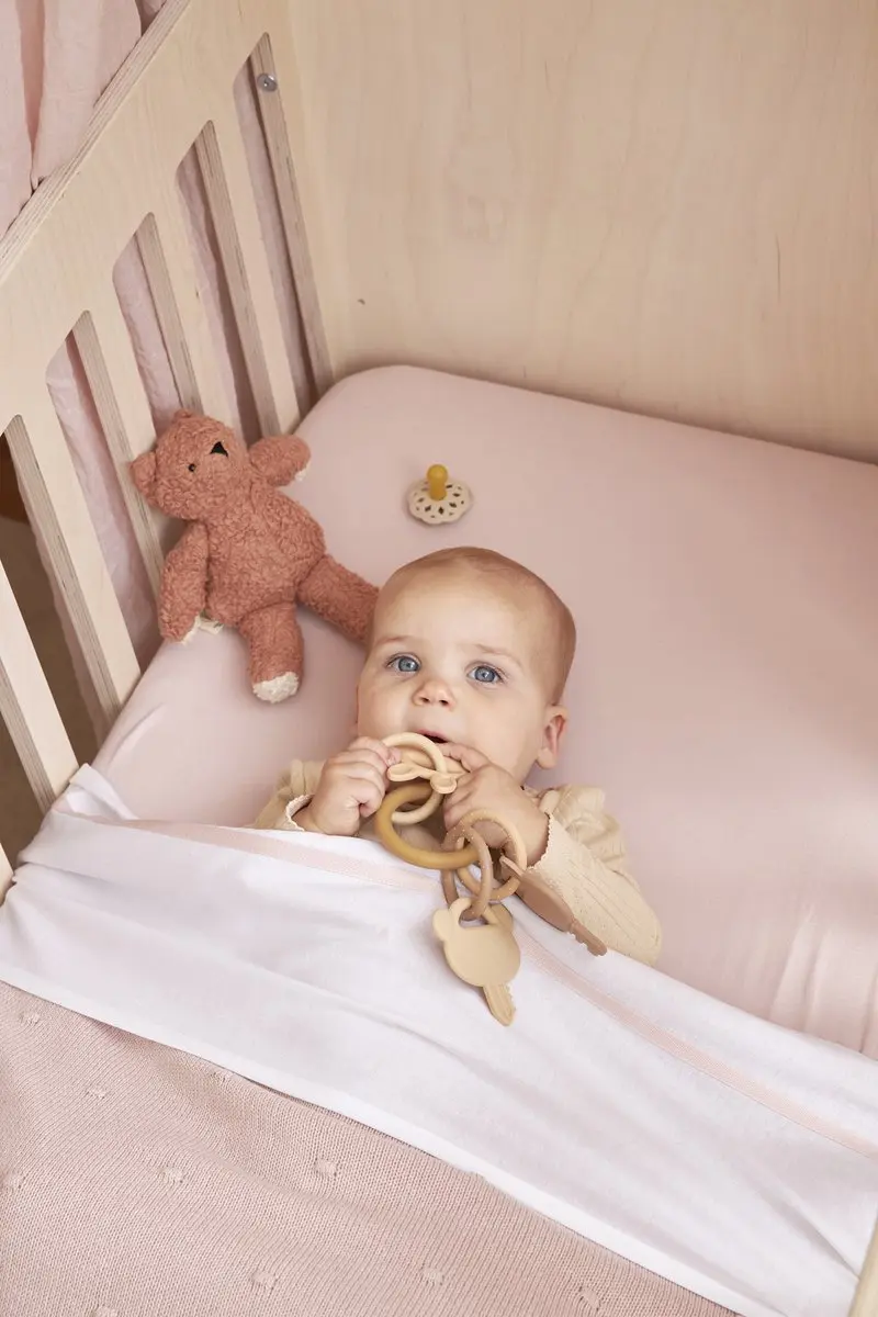 Meyco Baby Uni Hoeslaken Ledikant - 2 Stuks 60x120cm - Soft Pink