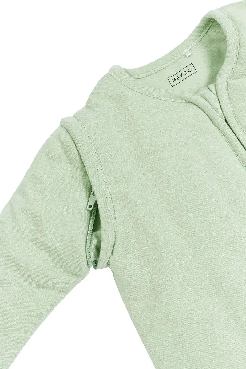 Meyco Baby Slaapzak Winter Slub Soft Green 90cm