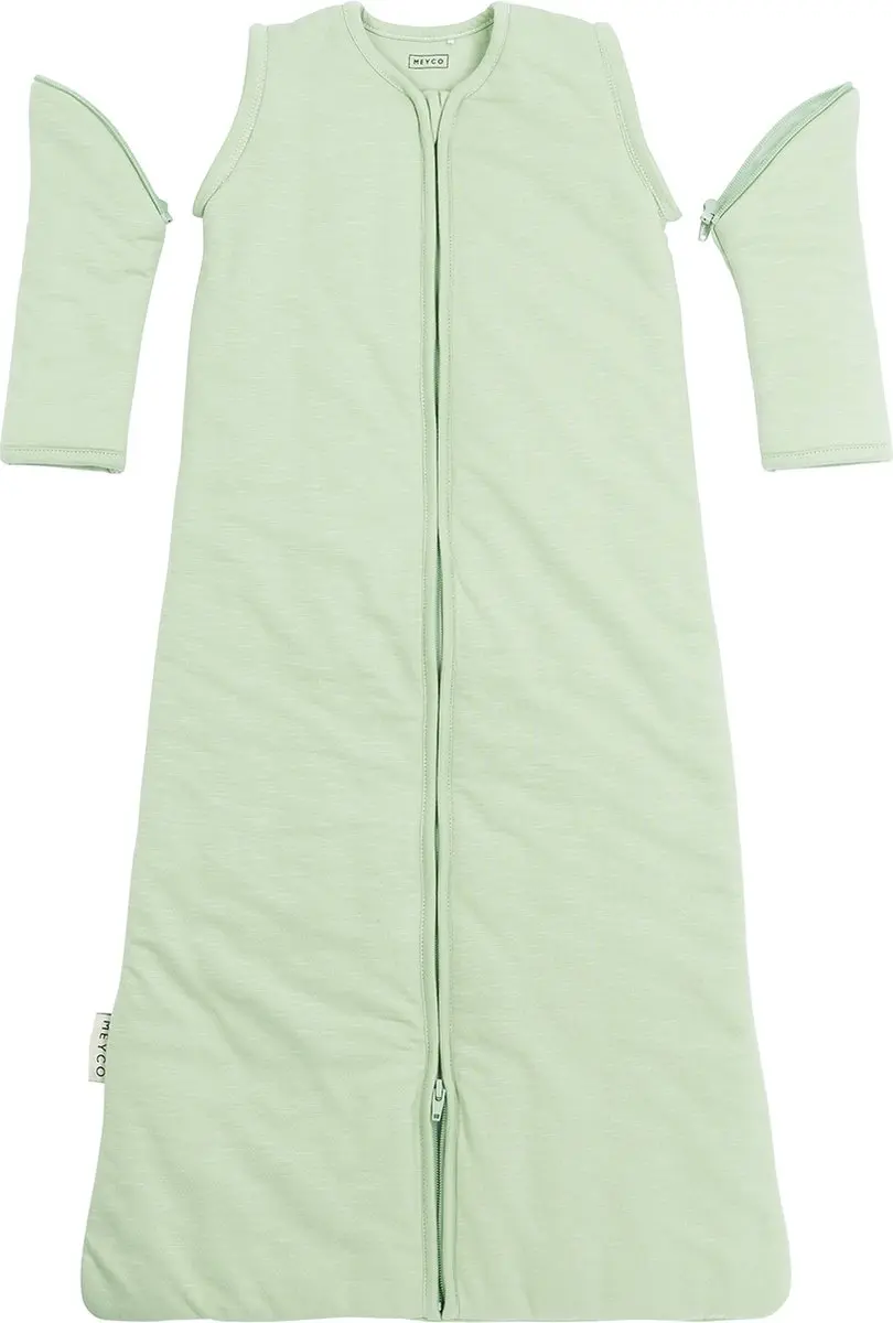 Meyco Baby Slaapzak Winter Slub Soft Green 90cm