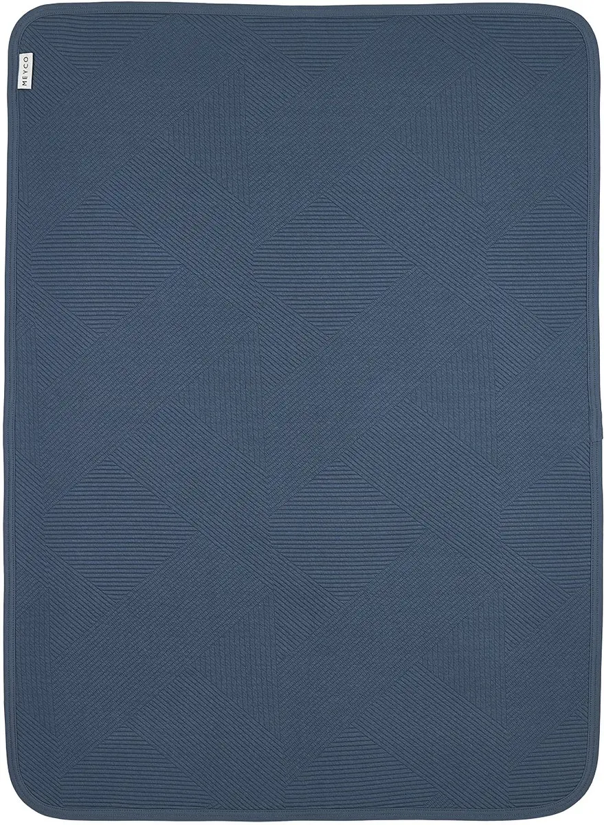 Meyco Baby Jacquard Wiegdeken Indigo 75x100cm