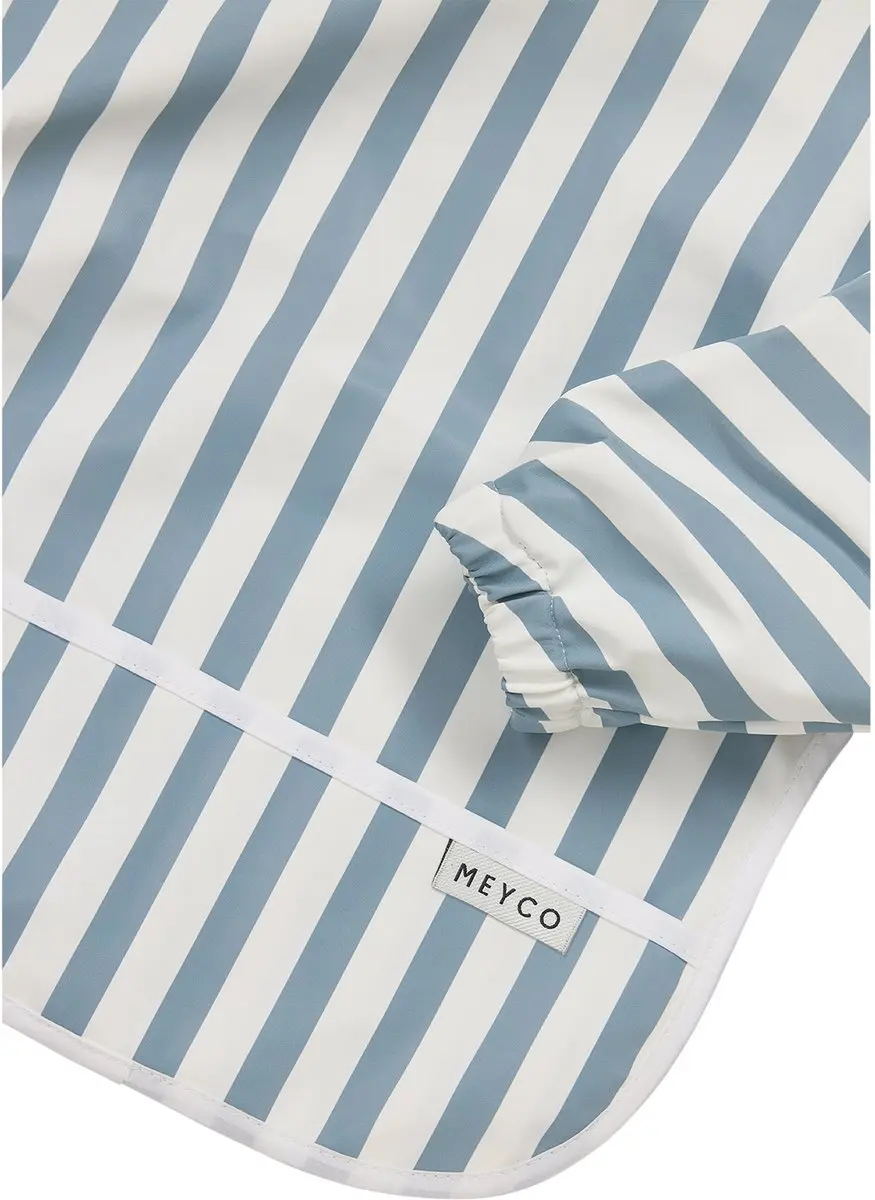 Meyco Baby Fat Stripe Mouwslab - Jeans Blue