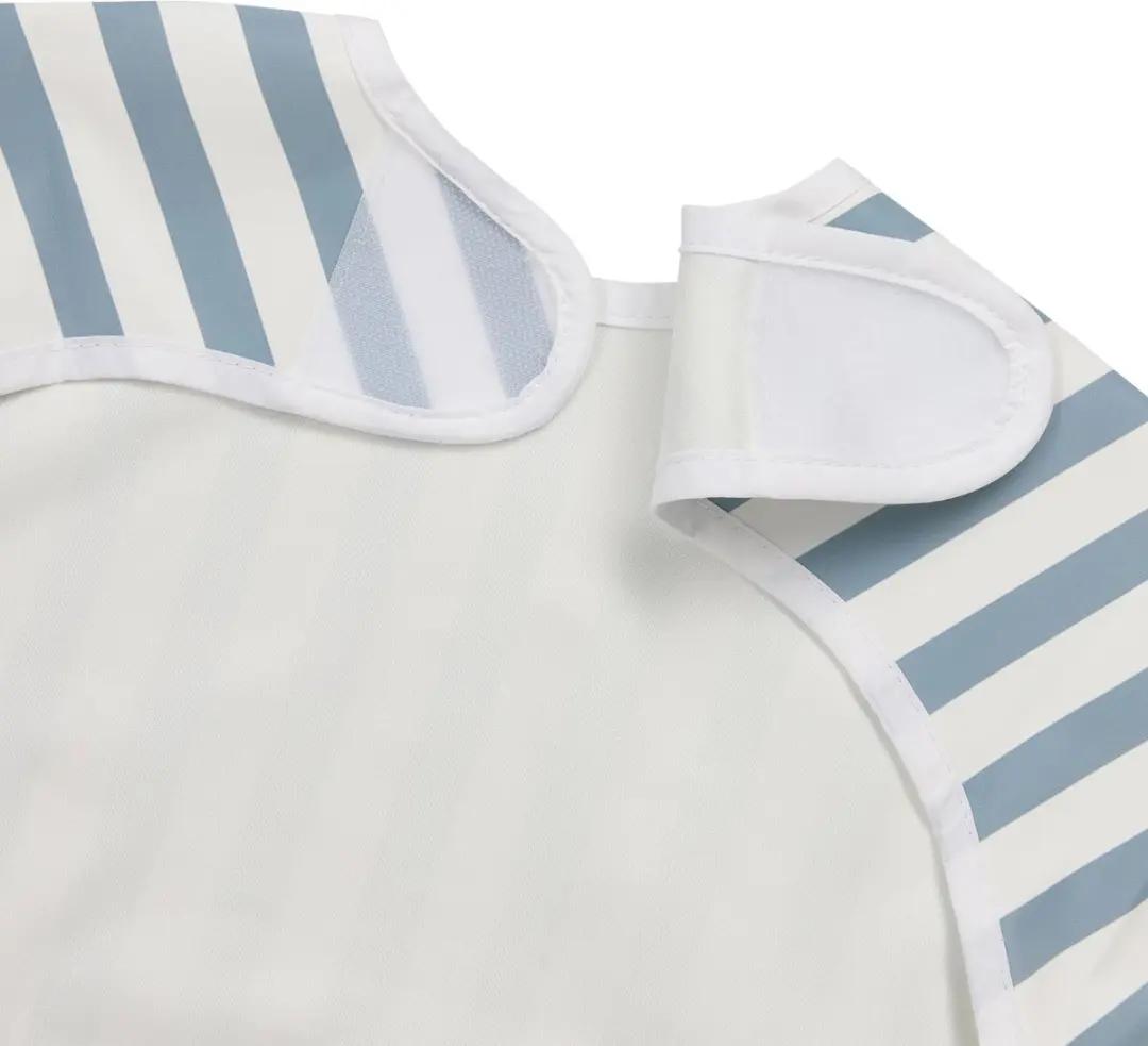 Meyco Baby Fat Stripe Mouwslab - Jeans Blue