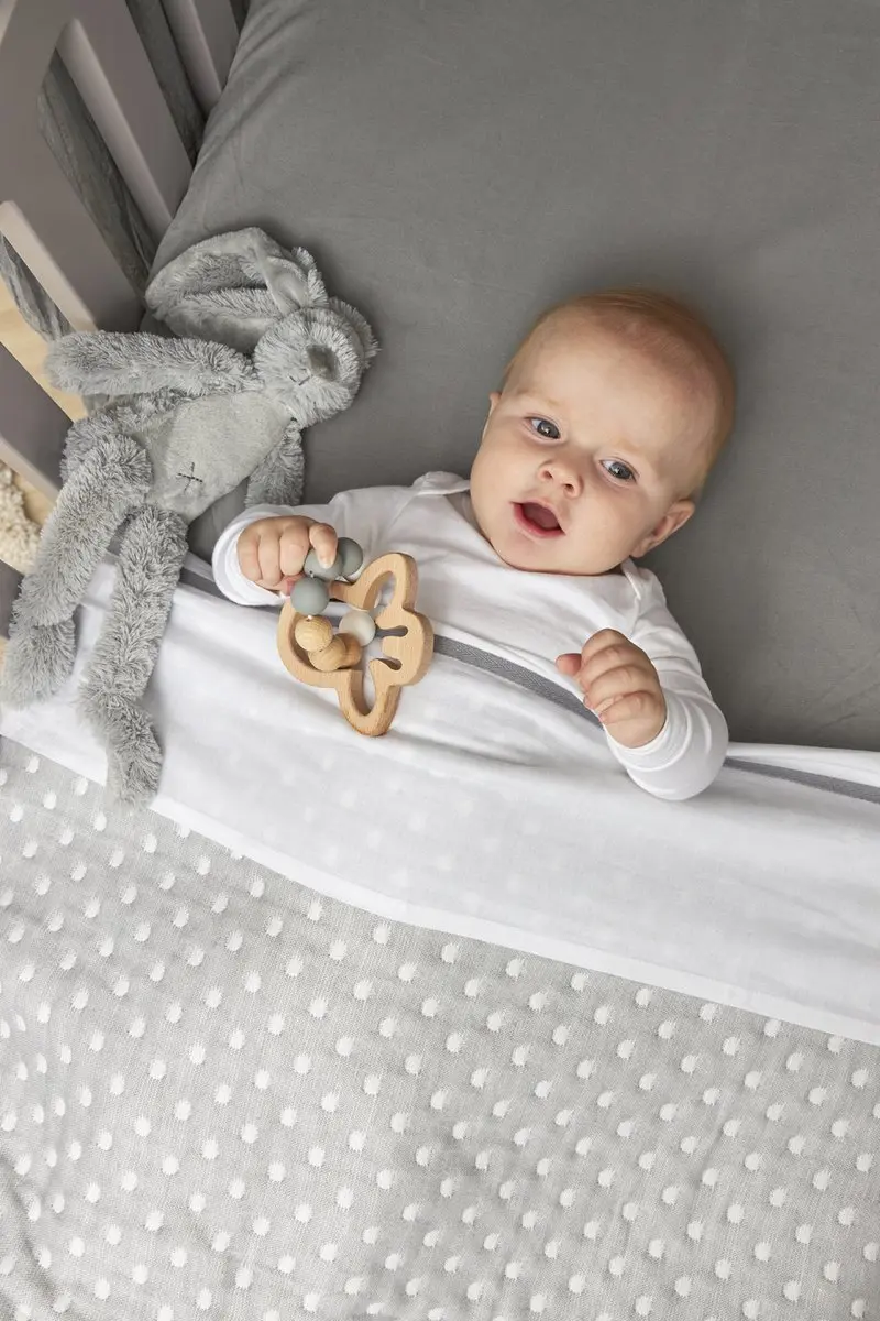 Meyco Baby Uni Hoeslaken Ledikant - 2 Stuks 60x120cm - Grijs