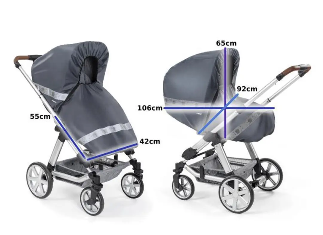 Reer Designline Rainsafe Classic+ Regenhoes - Grijs