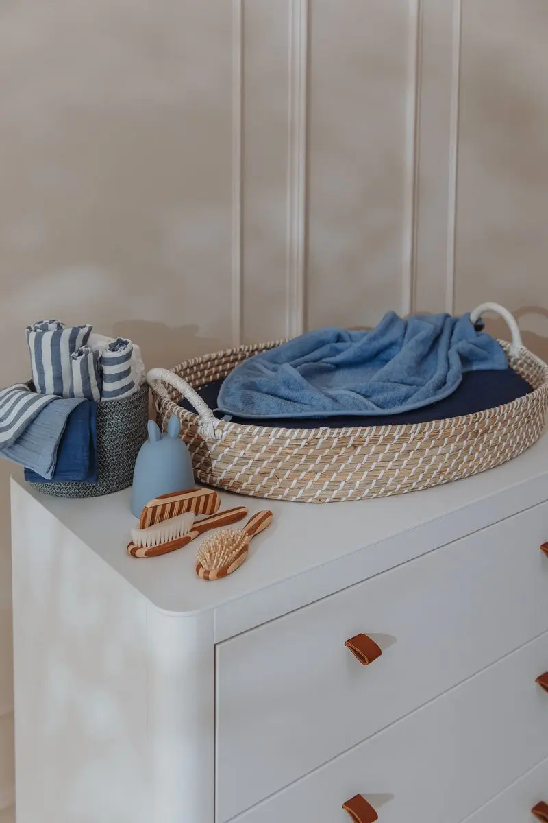 Meyco Baby Uni Aankleedkussenhoes Indigo 85x75cm