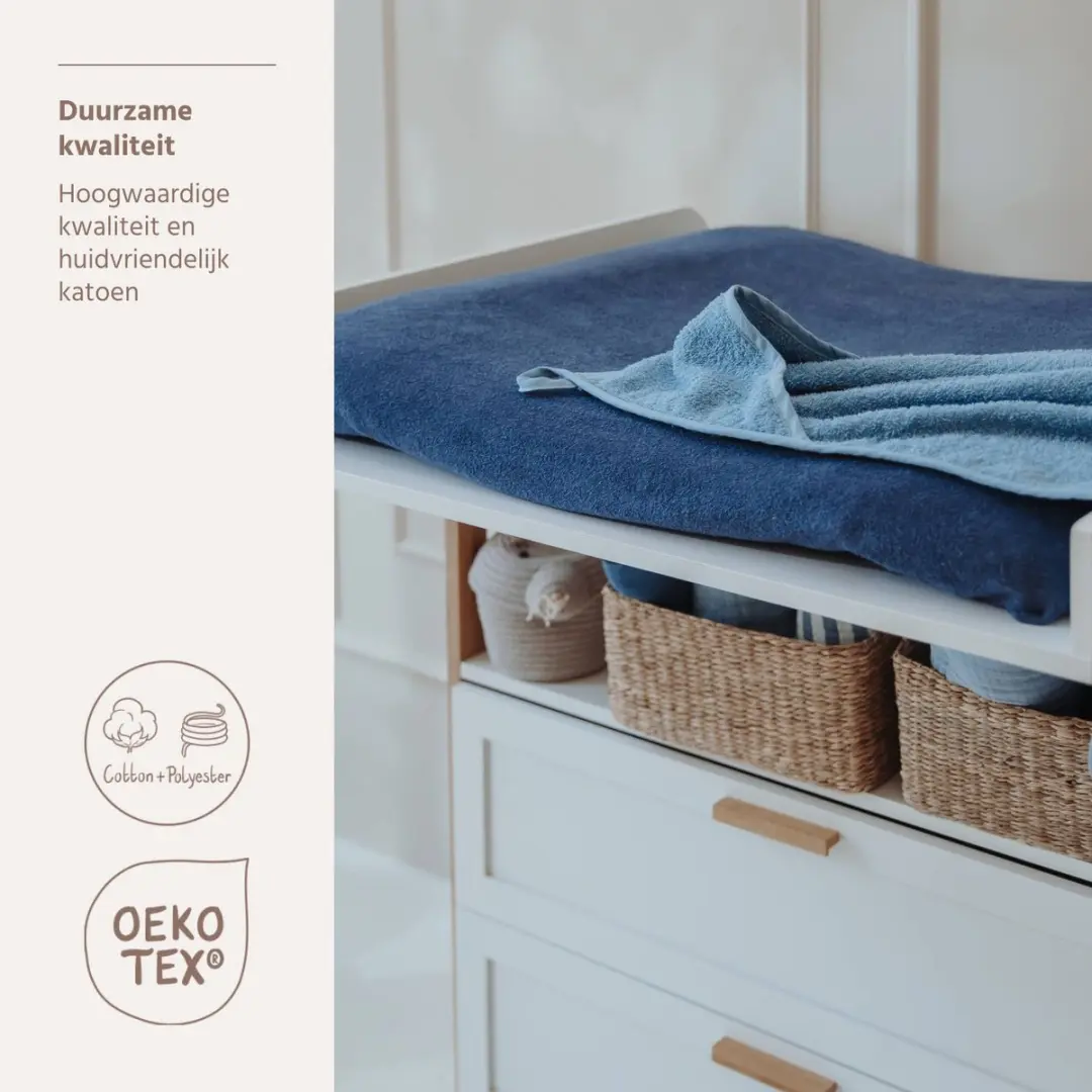 Meyco Baby Uni Aankleedkussenhoes Indigo 85x75cm
