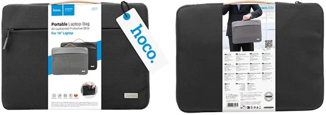 Hoco GT714 Laptoptas 14 inch - 2 Vakken - Zwart