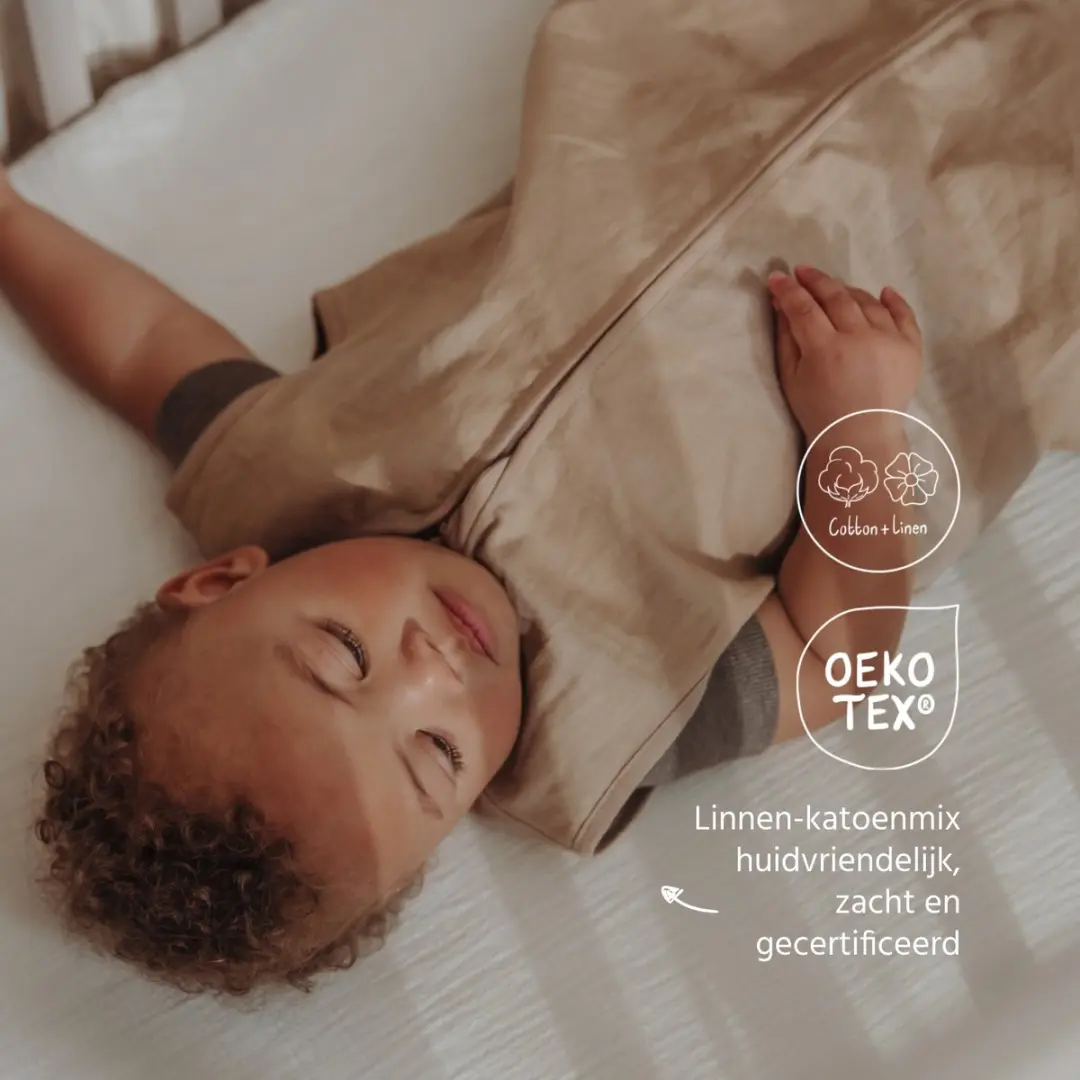 Meyco Baby Slaapzak Linnen - Taupe 90cm 0.5 TOG