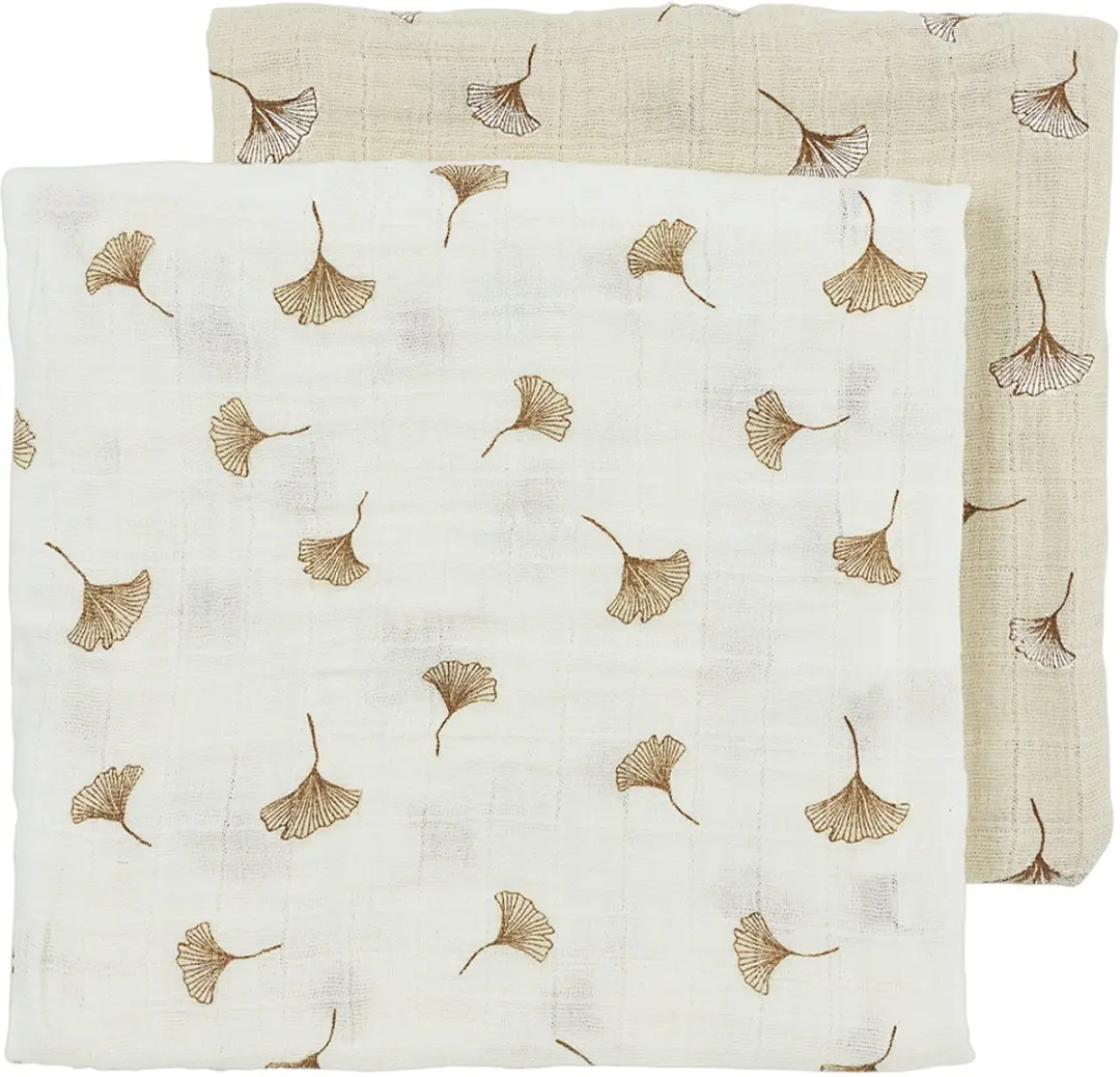 Meyco Baby Ginkgo Hydrofiele Doeken 2 Stuks
