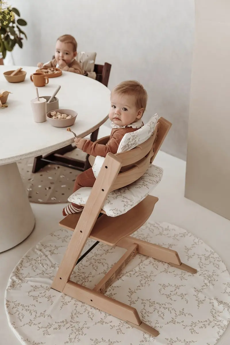 Meyco Baby Branches Kinderstoel Knijpmat - ⌀110cm - Sand