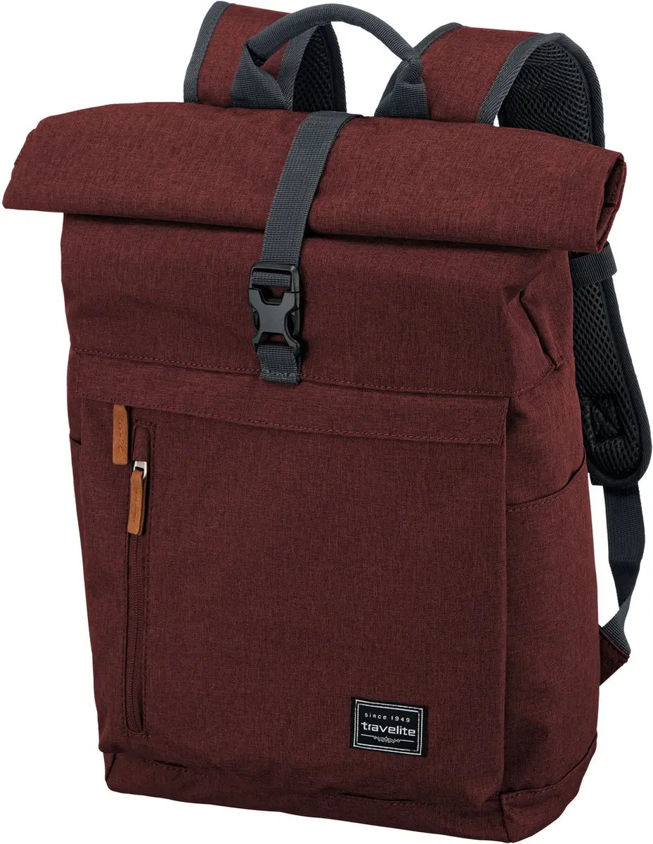 Travelite Basics Rollup Backpack 096310-70 - 15.6 inch - Bordeaux