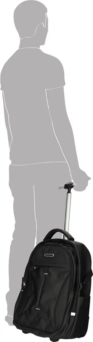 Enrico Benetti Northern Dames & Heren Laptoptrolley 17" - 10 Vakken - Zwart