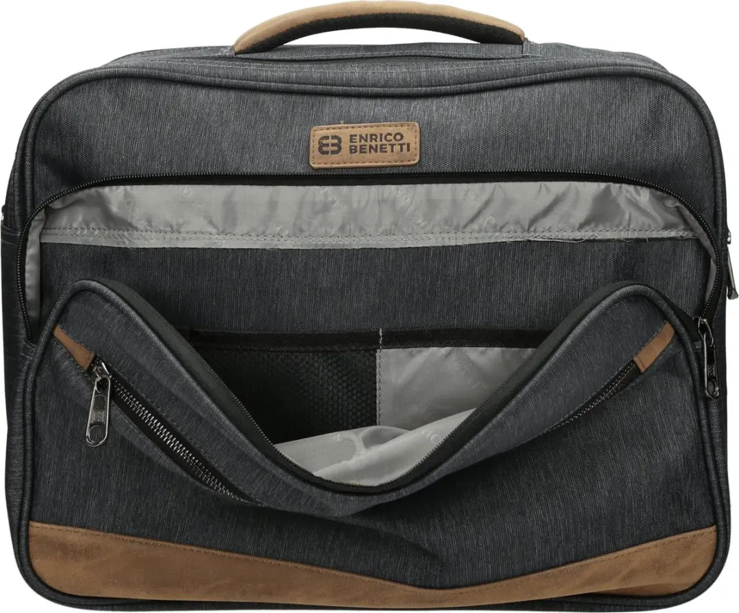 Enrico Benetti Heren Reportertas 17 inch - Grijs