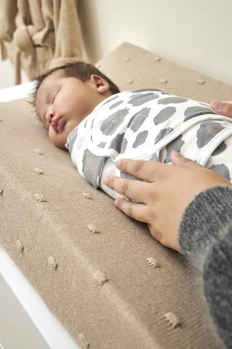 Meyco Baby Mini Knots Aankleedkussenhoes Sand 50x70cm