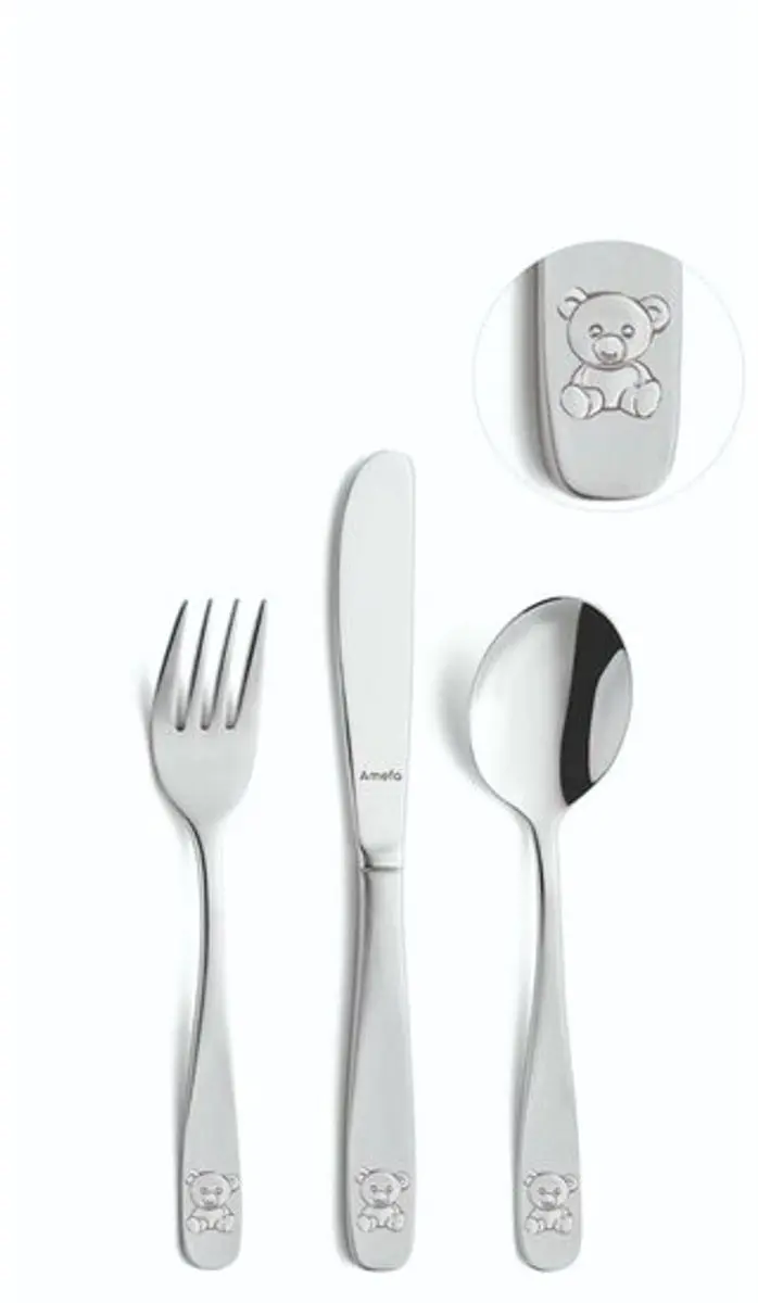 Amefa Kinderbestekset Bear 3-delig - 3 Stuks