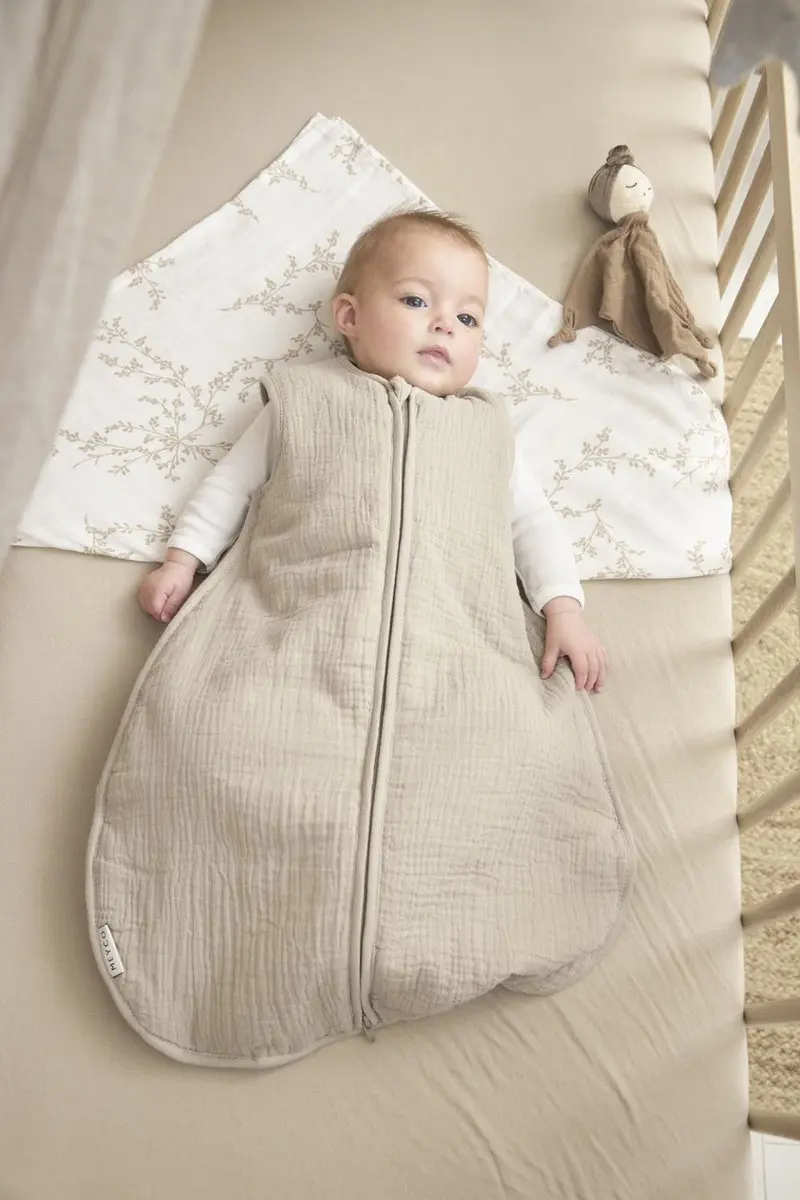 Meyco Baby Uni Baby Slaapzak Gevoerd 110cm - 2.0 TOG - Sand