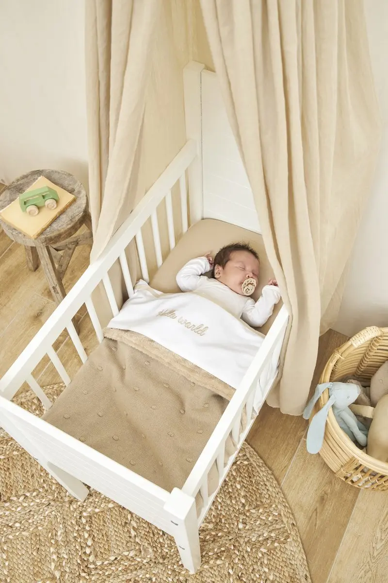 Meyco Baby Mini Knots Wiegdeken Sand 75x100cm - 2.0 TOG