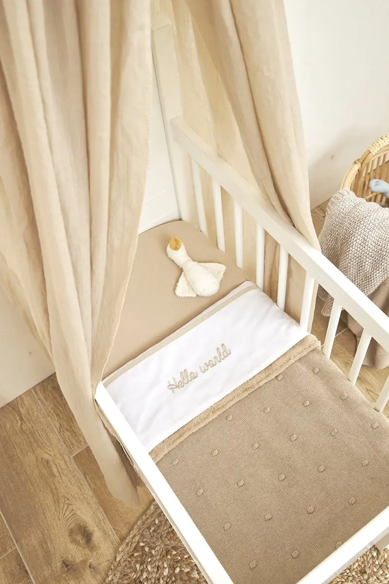 Meyco Baby Mini Knots Wiegdeken Sand 75x100cm - 2.0 TOG