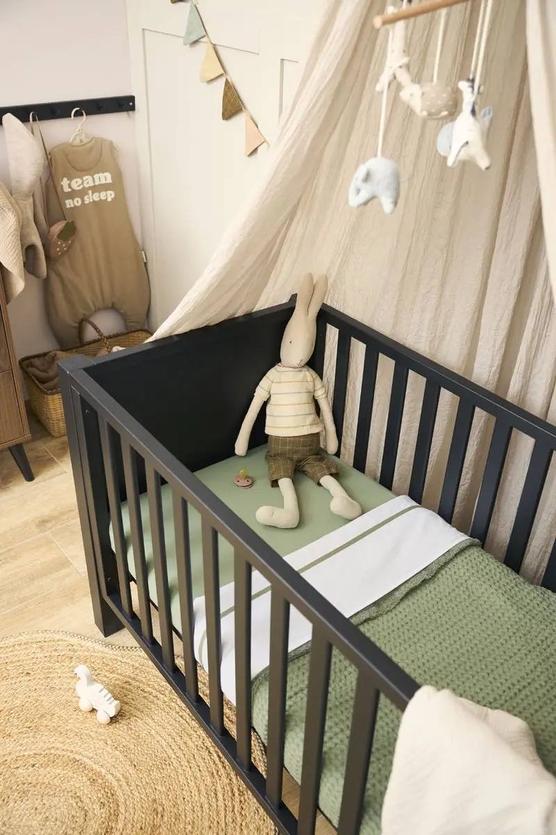 Meyco Baby Wafel Teddy Deken 100x150cm - 2.0 TOG - Olive Green