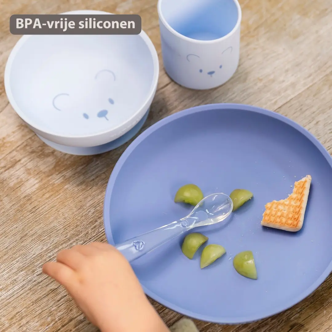 Nattou Mealtime Beer Serviesset - 4 Stuks Blauw