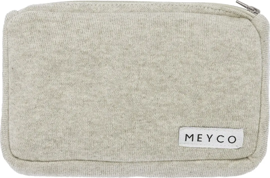 Meyco Baby Knit Basic Billendoekjesetui - Sand Melange