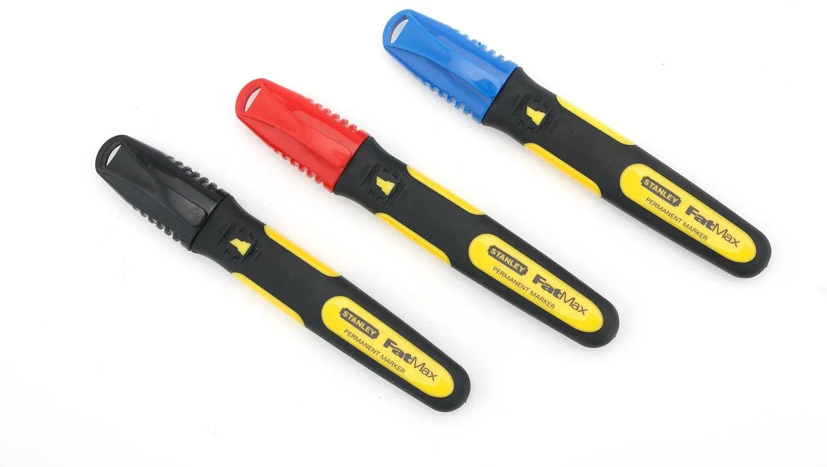 Stanley FatMax Markeerstift 0-47-315 - 3 Stuks Rood/Zwart/Blauw